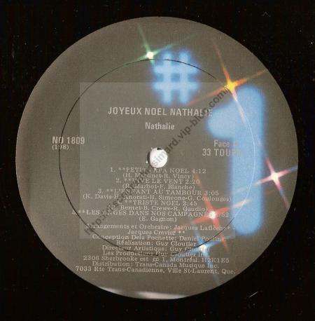 Joyeux Noel... Nathalie xx :  Face A