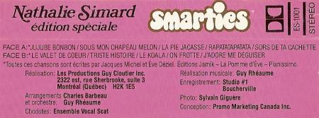 Chansons figurant sur la cassette.
