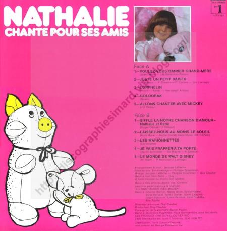 Nathalie chante pour ses amis:  Verso et Cassette Audio